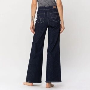 Judy Blue Dark Indigo Wide Leg Jeans